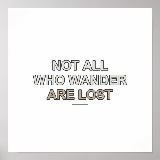 Avontuurlijke Quote Poster - Typografische Wandkun (Voorkant)