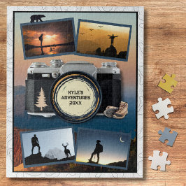 Avontuurlijke Reis Herinneringsfoto Collage Legpuzzel