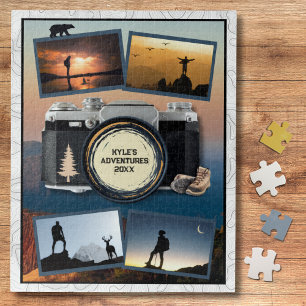 Avontuurlijke Reis Herinneringsfoto Collage Legpuzzel