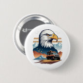 Avontuurlijke reis USA Ronde Button 5,7 Cm (Voorkant /achterkant)