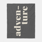 Avontuurlijke reisliefhebbers citeren zwart wit ve fleece deken (Voorkant)