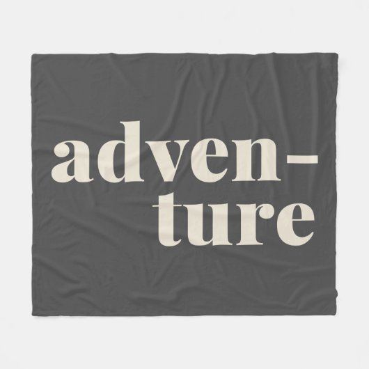 Avontuurlijke reisliefhebbers citeren zwart wit ve fleece deken (Voorkant (Horizontaal))