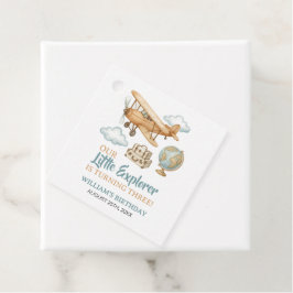 Avontuurlijke reizen Little Explorer Verjaardag Bedankjes Labels