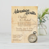 Avontuurlijke Reizen Trouwuitnodiging Kaart (Staand voorkant)