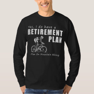 Avontuurlijke Retirement Ride: Mountainbiken Grapp T-shirt