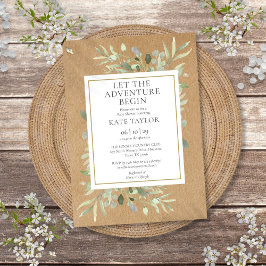Avontuurlijke Rustieke Baby Shower Groene Thematie Kaart