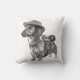 Avontuurlijke teckel kussen