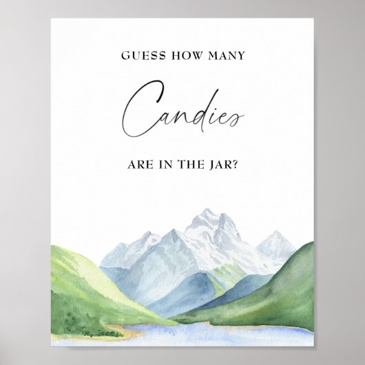 Avontuurlijke tijd! Raad eens hoeveel snoepjes Pos Poster (Voorkant)