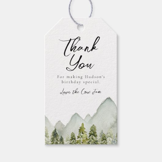 Avontuurlijke verjaardagsfeest cadeautaggen cadeaulabel (Voorkant)