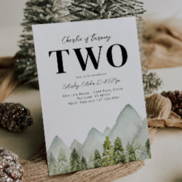 Avontuurlijke verjaardagsuitnodiging | Bergen Verj Kaart