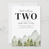 Avontuurlijke verjaardagsuitnodiging | Bergen Verj Kaart (Voorkant)