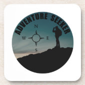 Avontuurlijke zoeker in het bos bier onderzetter (Voorkant)