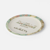 Avontuurpapier Borden Reizen Wereldkaart Douche Papieren Bordje (Gekanteld)