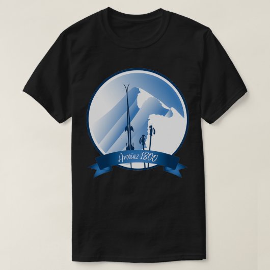 Avoriaz 1800 Alps ski lewarddesign T-shirt (Design voorkant)
