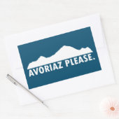 Avoriaz France alsjeblieft Rechthoekige Sticker (Envelop)