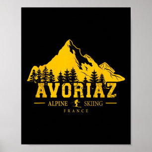 Avoriaz France Ski Resort Alpine Skiën Franse Alpe Poster