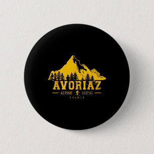 Avoriaz France Ski Resort Alpine Skiën Franse Alpe Ronde Button 5,7 Cm