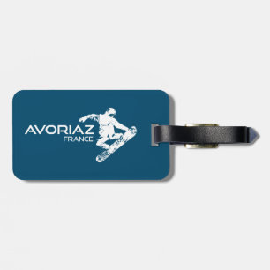 Avoriaz France Snowboarder Bagagelabel