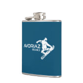 Avoriaz France Snowboarder Heupfles (Links)