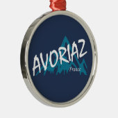 Avoriaz Frankrijk Bergen Metalen Ornament (Rechts)