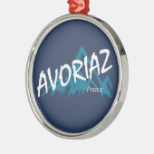 Avoriaz Frankrijk Bergen Metalen Ornament (Links)