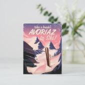 Avoriaz Frankrijk ski reisposter Briefkaart (Staand voorkant)