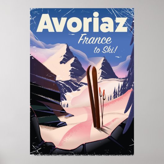 Avoriaz, Franse skireisposter Poster (Voorkant)
