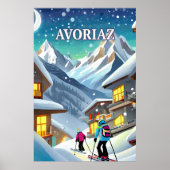 Avoriaz: Poëzie Hivernale in de Cimes Alpines Poster (Voorkant)