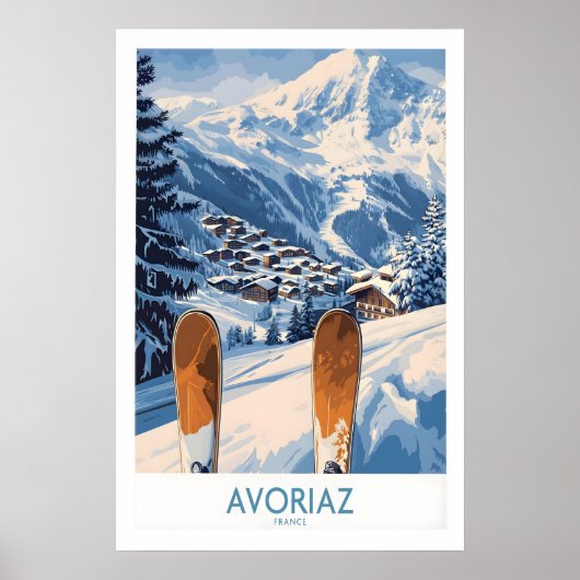Avoriaz Ski-poster Frankrijk Print 1 (Voorkant)