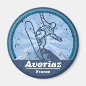 Avoriaz Skiresort - Snowboard Magneet (Voorkant)