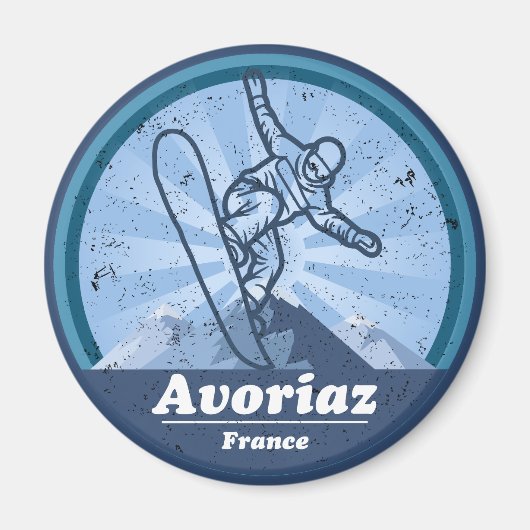 Avoriaz Skiresort - Snowboard Magneet (Voorkant)