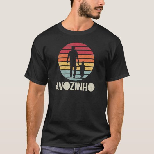 Avozinho  Retro Sunset Grandfather en Gran T-shirt (Voorkant)