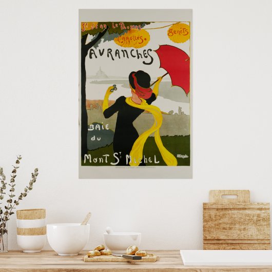 Avranches Mont St Michel Vintage Poster (Keuken)