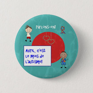 Avril c'est le mois de l'autisme rond macaron ronde button 5,7 cm