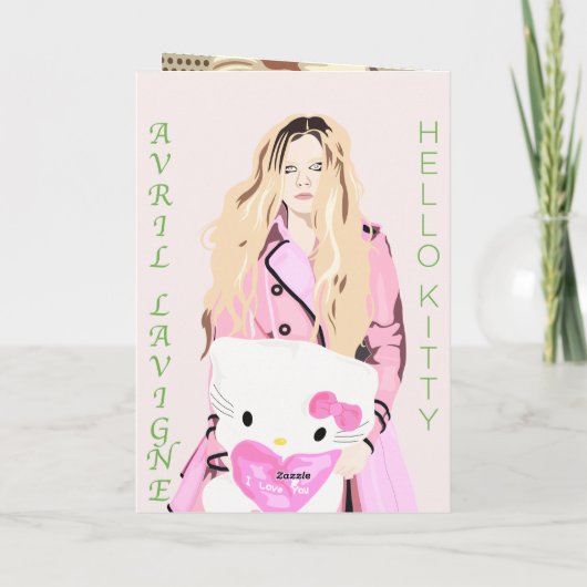 Avril Lavigne Birthday Kaart. Kaart (Achterkant)