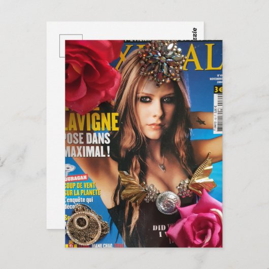 Avril Lavigne Briefkaart (Voorkant / Achterkant)