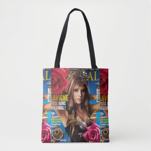 Avril Lavigne Sac-alles Tote Bag (Voorkant)