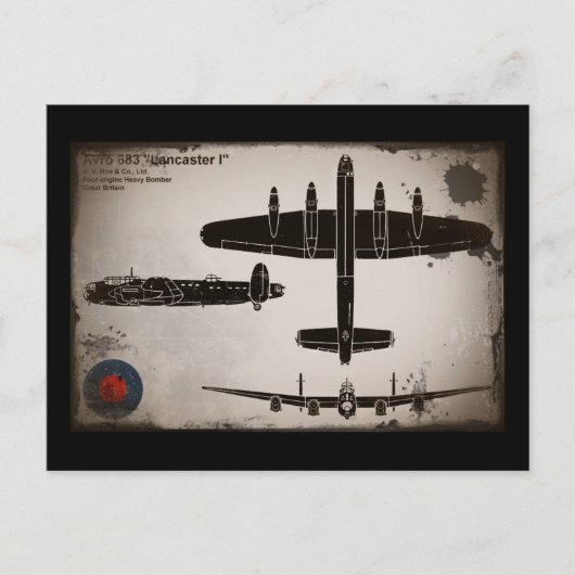 Avro 683 Lancaster 1 Briefkaart (Voorkant)