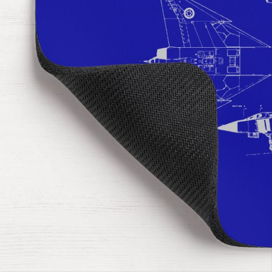 Avro Arrow Blueprint Mousepad Muismat (Hoek)