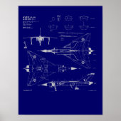Avro Arrow Blueprint Poster (Voorkant)