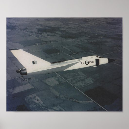 Avro Arrow — RL201 in vlucht Poster (Voorkant)