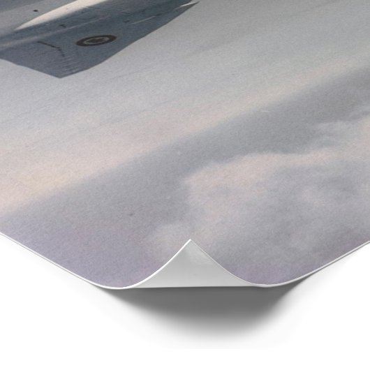 Avro Arrow — RL202 in vlucht 'left pitch' Poster (Hoek)