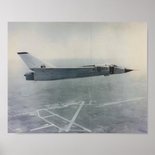 Avro Arrrow- RL203 over de baan Poster (Voorkant)