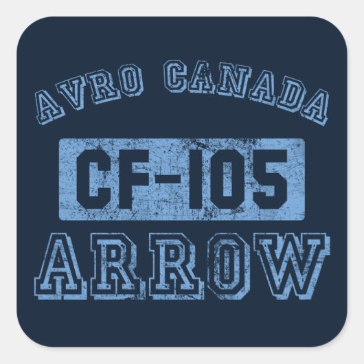 Avro Canada Arrow - BLAUW Vierkante Sticker (Voorkant)