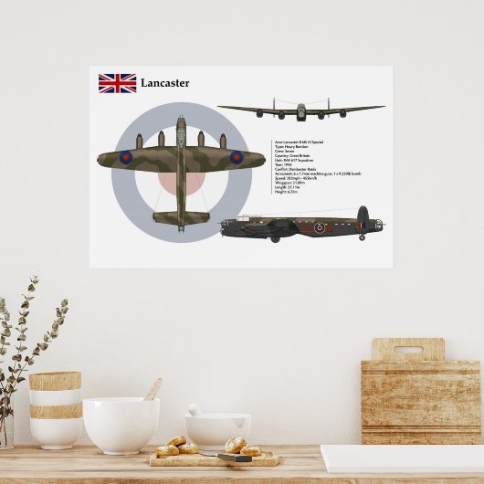 Avro Lancaster BI Special 617 Squadron Poster (Keuken)