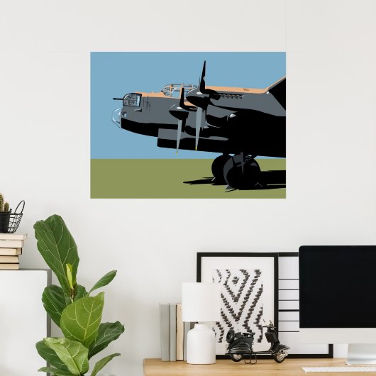 Avro Lancaster Bomber Poster (Thuiskantoor)
