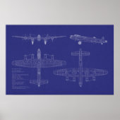 Avro Lancaster Bomber Poster (Voorkant)