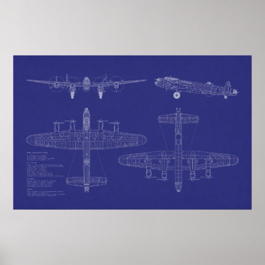 Avro Lancaster Bomber Poster (Voorkant)