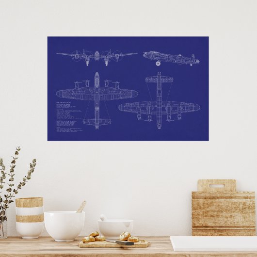 Avro Lancaster Bomber Poster (Keuken)