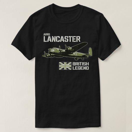 Avro Lancaster Bomber Vliegtuig RAF Plane British  T-shirt (Design voorkant)